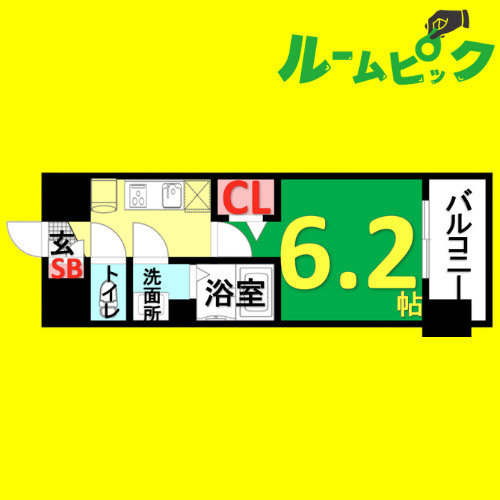プレサンス鶴舞パーク&ステーション　名古屋市賃貸　仲介手数料無料の間取り