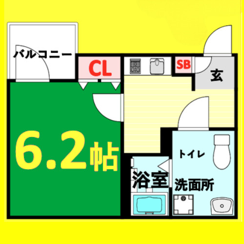 メイクスR高畑　名古屋市賃貸　仲介手数料無料の間取り