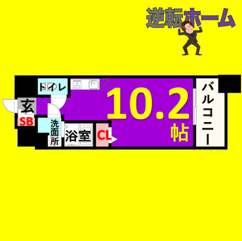 N.S.ZEAL 大曽根　名古屋市賃貸　仲介手数料無料の間取り