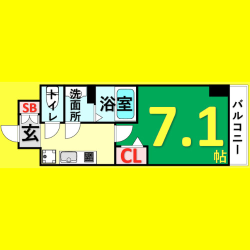 P's imaike　名古屋市賃貸　仲介手数料無料の間取り