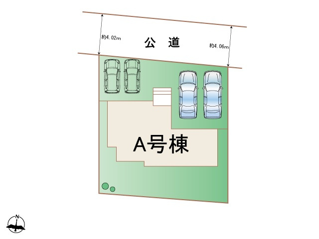 宮崎市天満3丁目第1-1棟（A号棟）の区画図|配置図（1号棟）
