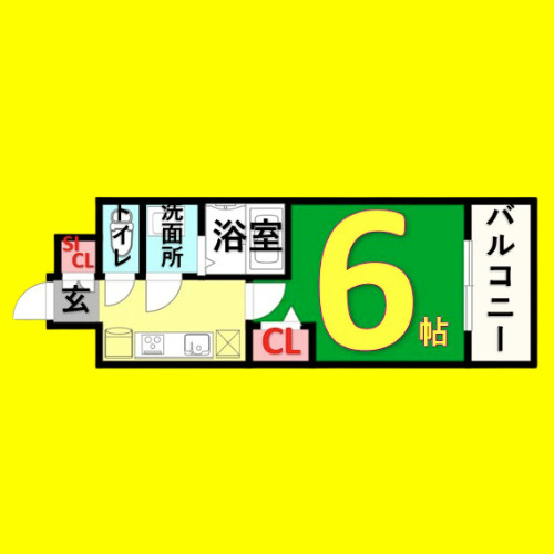 ディアレイシャス上前津　名古屋市賃貸　仲介手数料無料の間取り