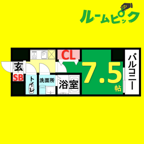 プライマル名古屋今池　名古屋市賃貸　仲介手数料無料の間取り