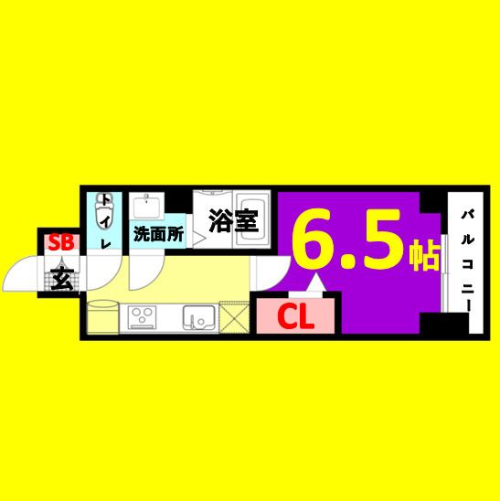 プレサンス鶴舞ファースト　名古屋市賃貸　仲介手数料無料の間取り