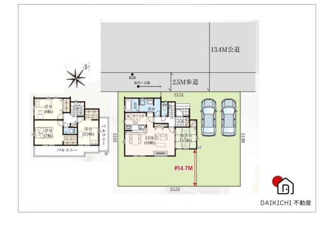 【間取り】 | 久喜市菖蒲16期　GRAFARE　新築戸建　全1棟　1号棟