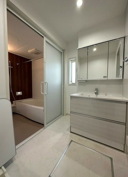 東加賀野井戸建の洗面所