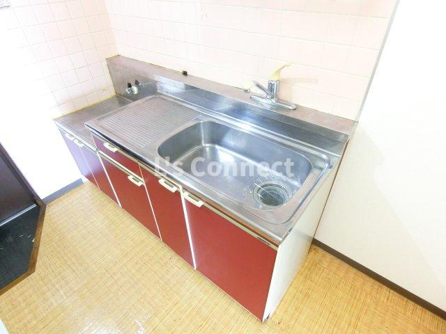 【キッチン】 | ブランドール八乙女 | 2口ガスコンロ設置可能なキッチン。