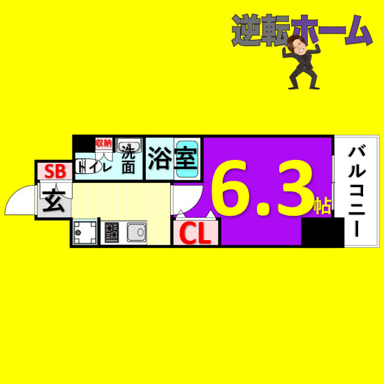 ルネフラッツ庄内通駅前　名古屋市賃貸　仲介手数料無料の間取り
