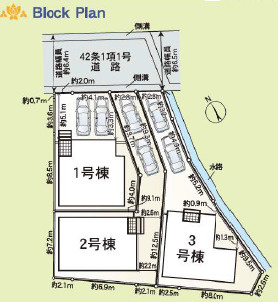 【区画図】 | 加古川市野口町良野第12（全3）1号棟 | 1号棟。