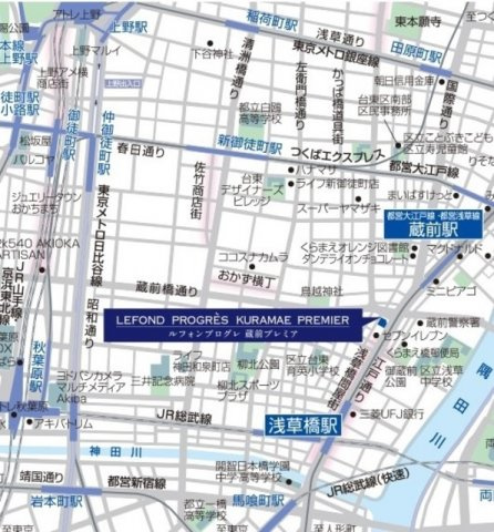 ルフォンプログレ蔵前プレミアの地図