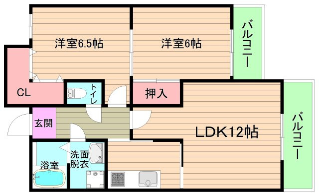 大阪市都島区東野田町１丁目の賃貸マンションの間取り