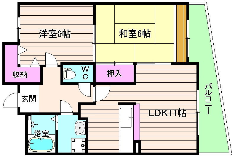 大阪市都島区東野田町１丁目の賃貸マンションの間取り