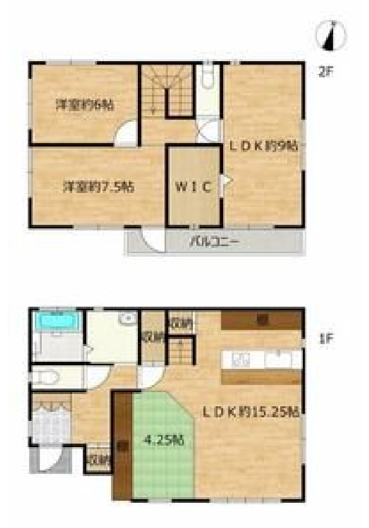 中古戸建　小山市横倉新田の間取り
