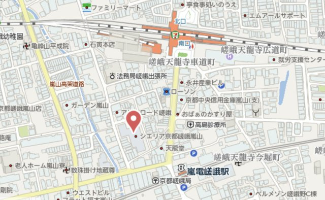 シエリア京都嵯峨嵐山　2階の地図