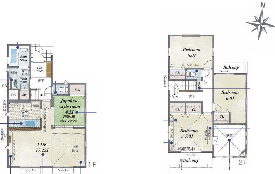 横須賀市森崎４丁目１７４８－６４新築戸建ての間取り