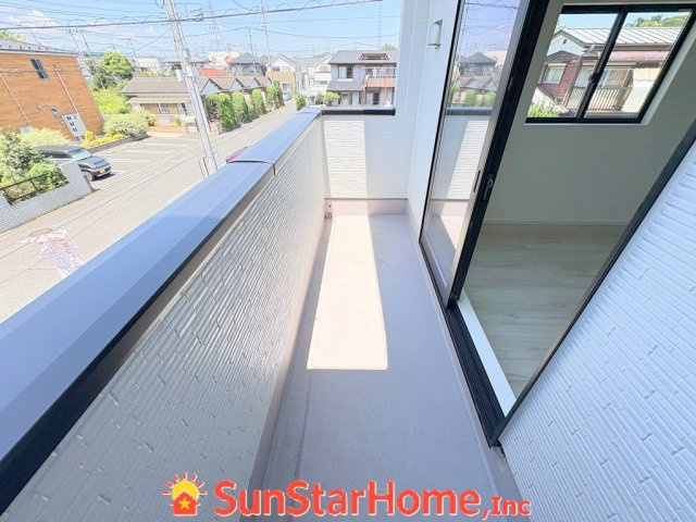 【サンスターホーム】青梅市新町7丁目　新築1号棟のバルコニー