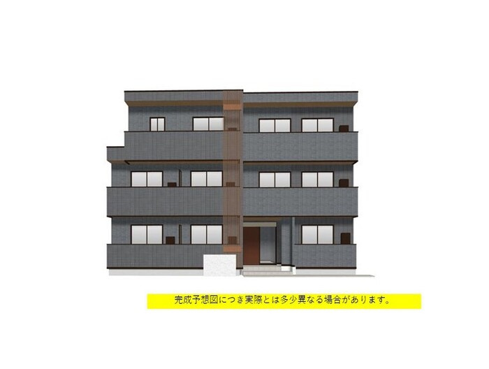 府中市若松町１丁目のアパートの外観パース