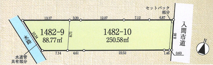 飯能市双柳売地の土地図