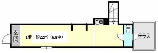 【間取り】 | 元町商店街６丁目店舗 | １階間取