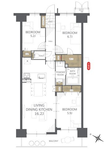【間取り】ネオステージ北習志野 