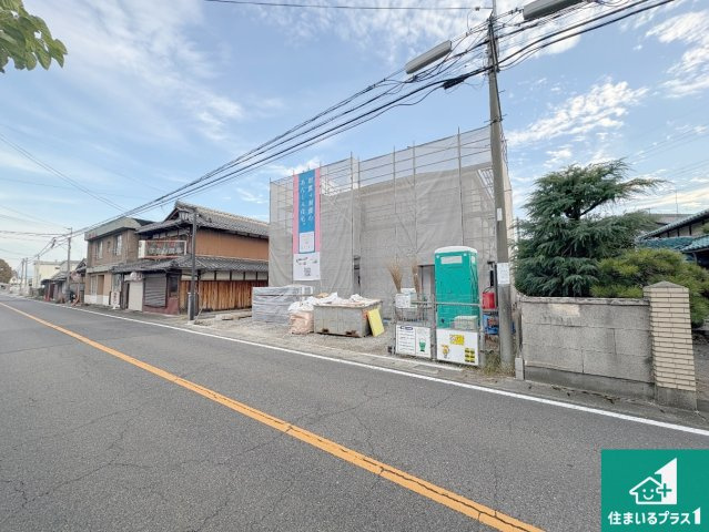 近江八幡市武佐町　第3期　新築一戸建ての外観|周辺は落ち着いた街並みの住宅地！子育てがしやすい住環境です！まだ未完成ですが、現地でしかわからない事もございます。是非一度ご覧ください。