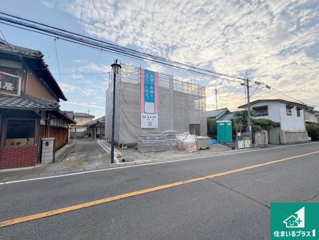 近江八幡市武佐町　第3期　新築一戸建ての外観|周辺は落ち着いた街並みの住宅地！子育てがしやすい住環境です！まだ未完成ですが、現地でしかわからない事もございます。是非一度ご覧ください。