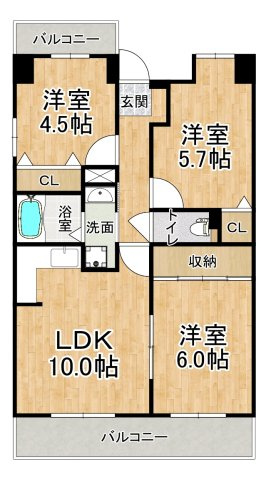 ベイヒルズ明石の間取り|※間取りが現況と異なる場合は現況を優先します※