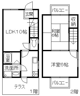 ハイツレザンⅡの間取り