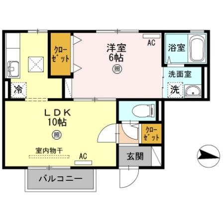 ファインシーク　B棟の間取り