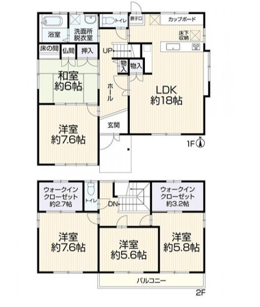 各務原市蘇原東栄町２丁目の間取り