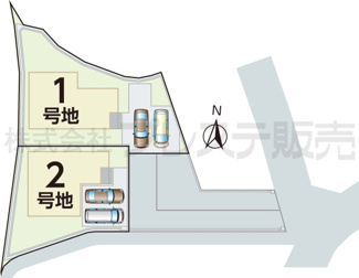 【区画図】 | 生駒市東菜畑２丁目の新築一戸建 全２区画 | 全体区画図