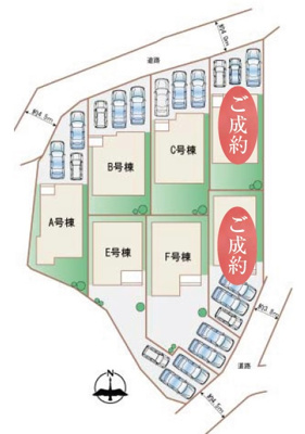 【区画図】 | 南城市大里嶺井（全7棟）A・B・E号棟 | ※残りA・B・E号棟