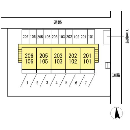フジハイツの区画図