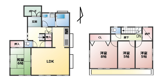 【間取り】 | 大網白里市みずほ台１丁目　中古戸建