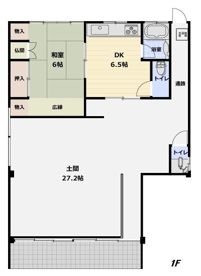 米子市角盤町3丁目79番地　赤尾ビル1Fの間取り|事業用賃貸借になります。
