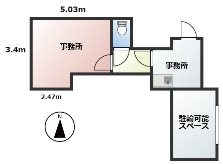上汐田店舗事務所の間取り