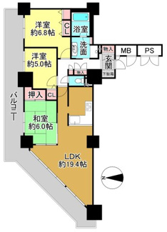 【間取り】 | ファーストタワー大津MARY