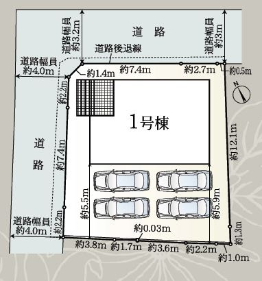 【間取り】 | 富士市伝法 19期 新築一戸建て | 1号棟の区画図です