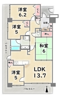 【間取り】 | サンマンションアトレ西大路