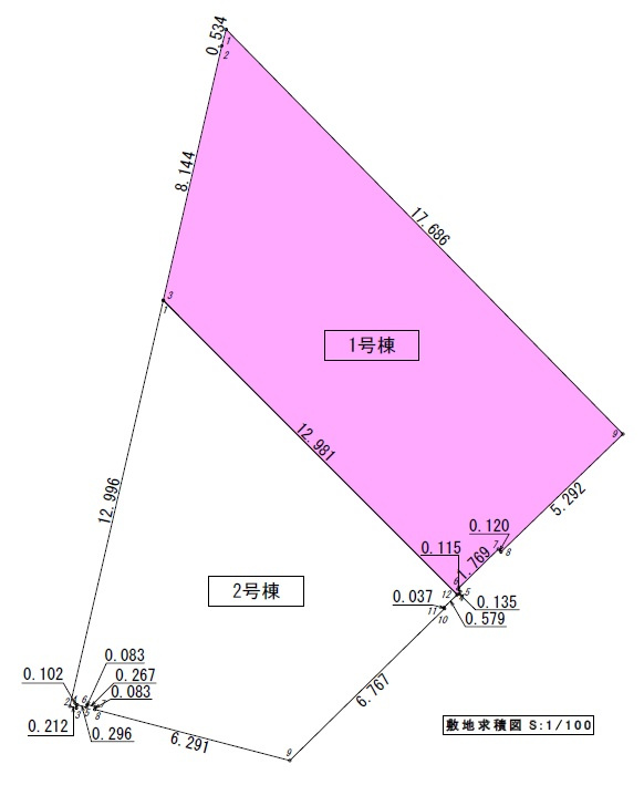 旭天神町第1　2号棟　2Fリビング（全2区画）の区画図|２号棟