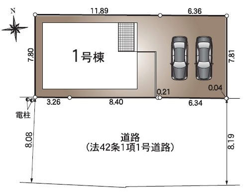 南国市大そね甲第1　新築戸建　1号棟　の区画図