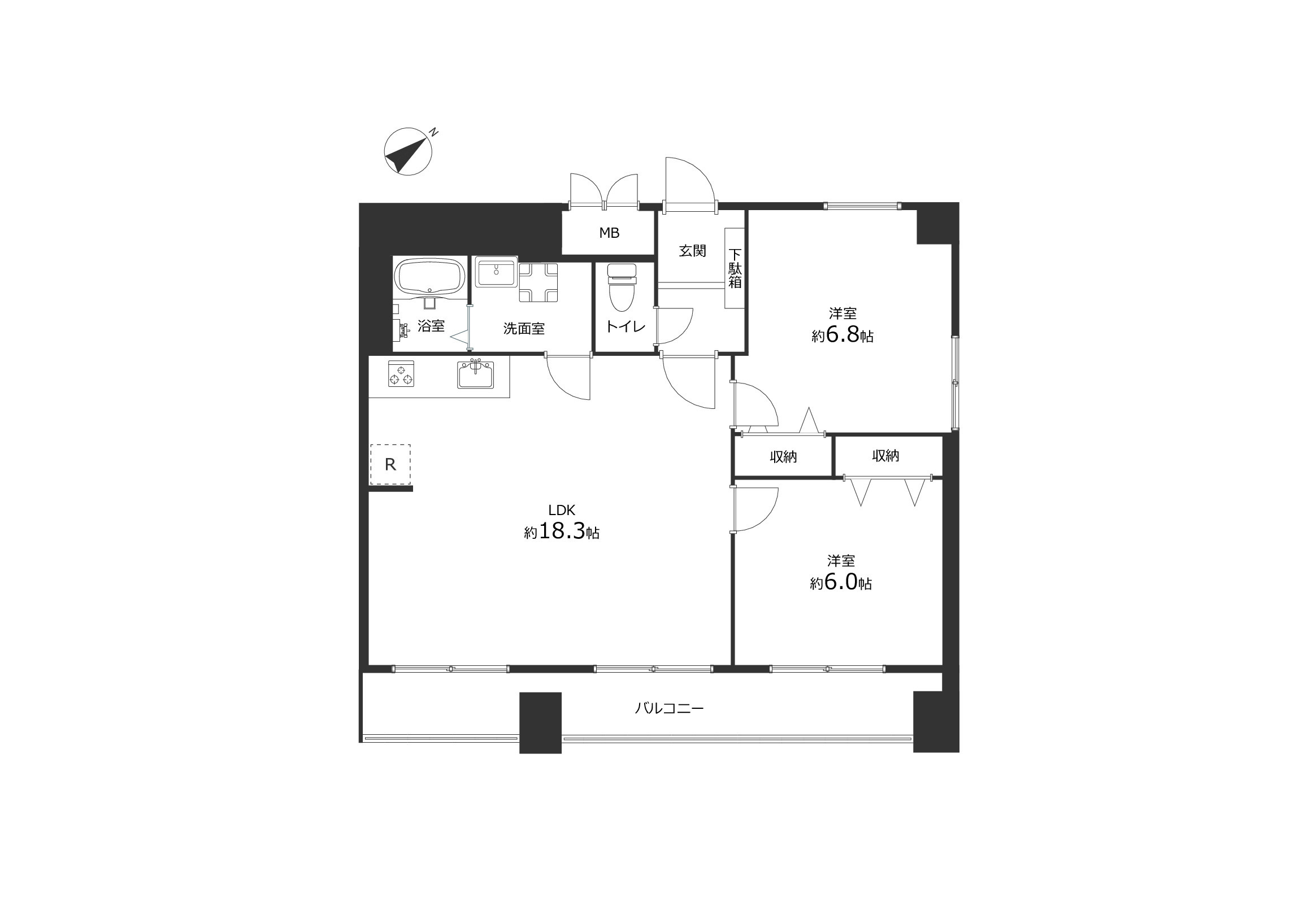 ライオンズマンション大文閣　9階の間取り|間取り