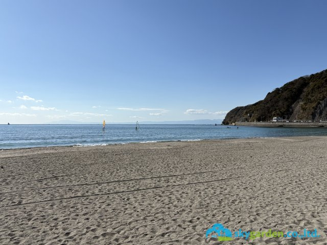 ディアコート逗子海岸のその他|玄関出てから徒歩1分。物件南側の逗子海岸の風景