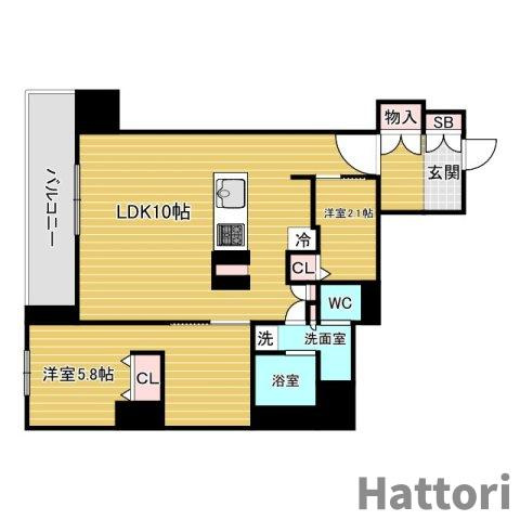 アーバネックス天満橋Frontの間取り