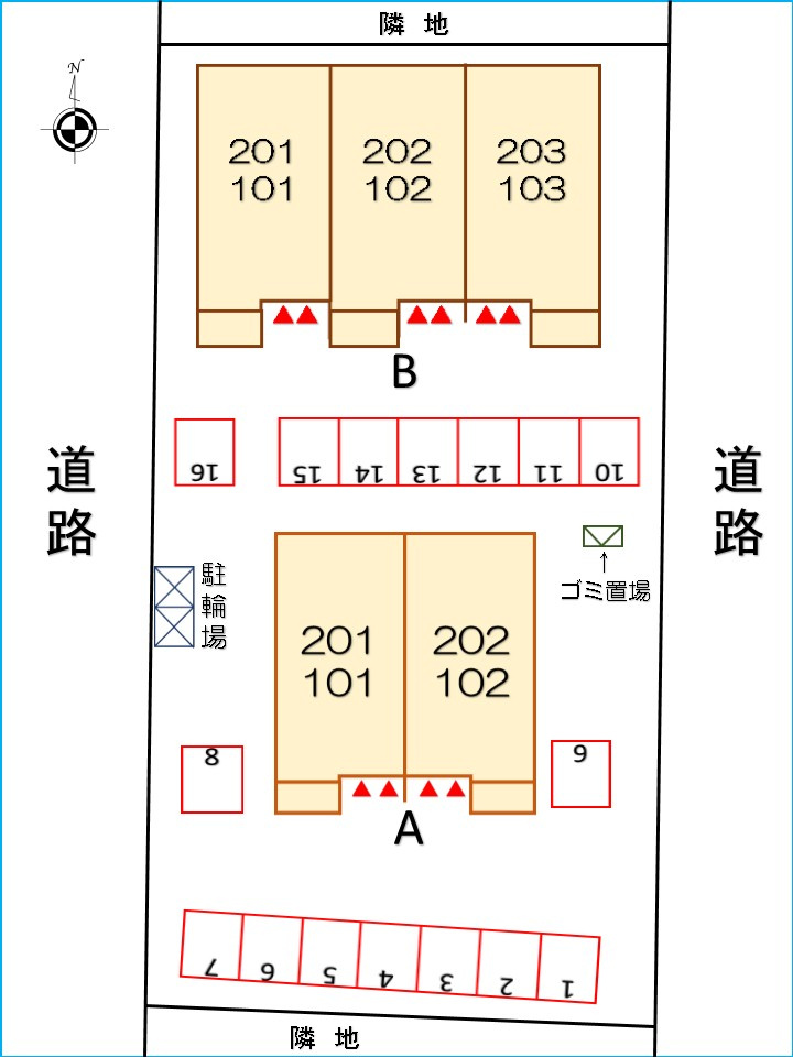 ラルジュＨの駐車場|駐車場