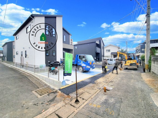 熊本市北区室園町第1-5棟（2号棟）　の前面道路含む現地写真|見学の時間などお気軽にお問い合わせ下さい。