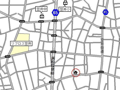 売新築戸建　中央区笠井町の地図