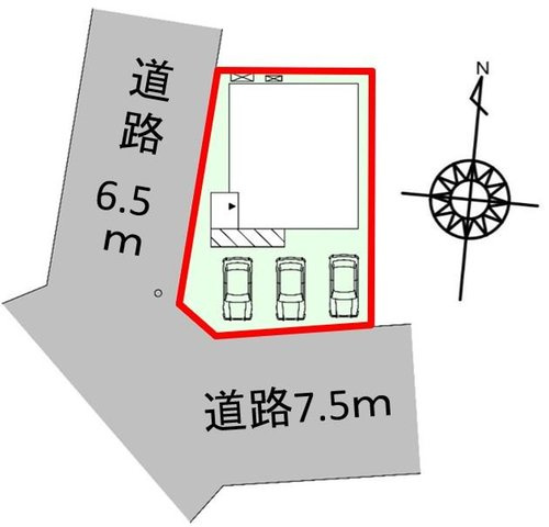 売新築戸建　中央区笠井町の区画図