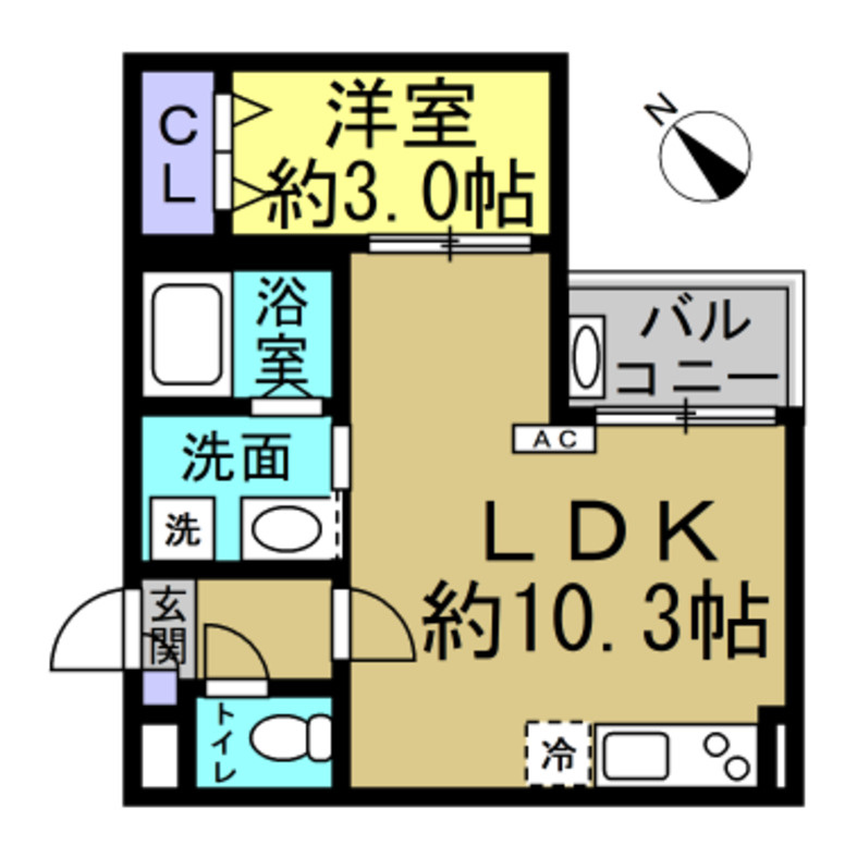 Jack yawata Ⅲの間取り