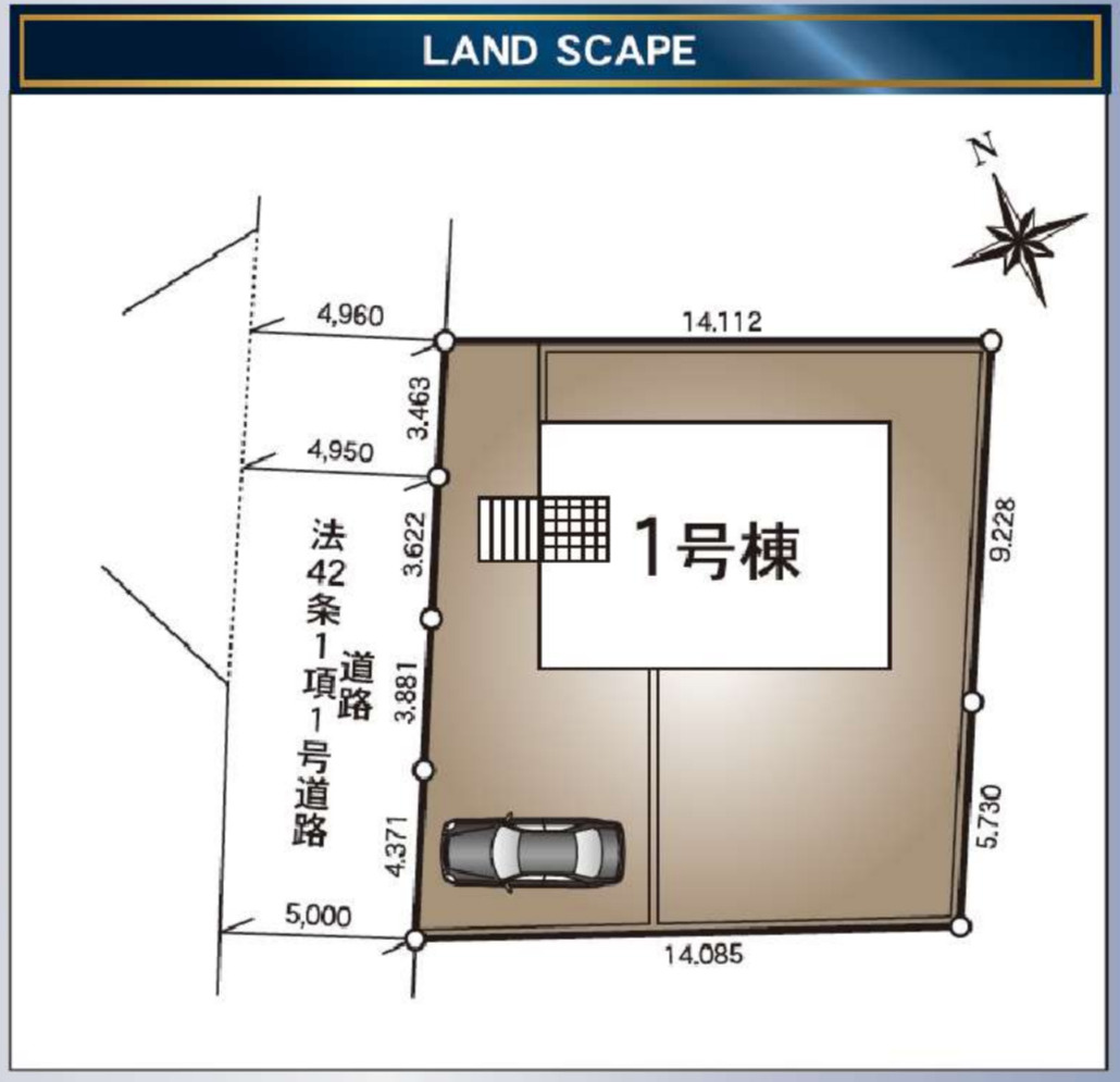 横浜市戸塚区南舞岡1丁目 新築戸建て【仲介手数料無料】の区画図